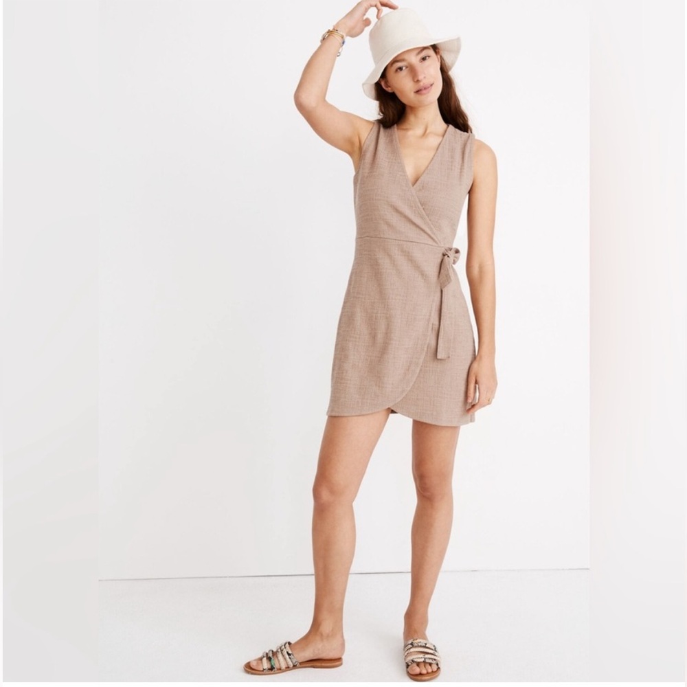 Madewell Tan Wrap Dress